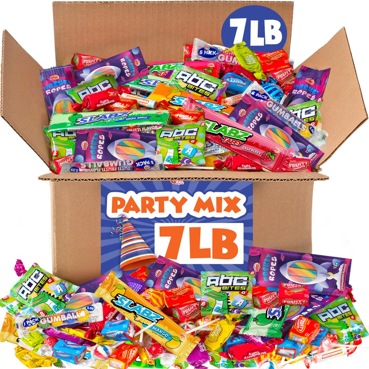 A Great Surprise Assorted Candy Mix - 7 Pound BOX - Individually Wrapped Candies - Pinata Candy Mix