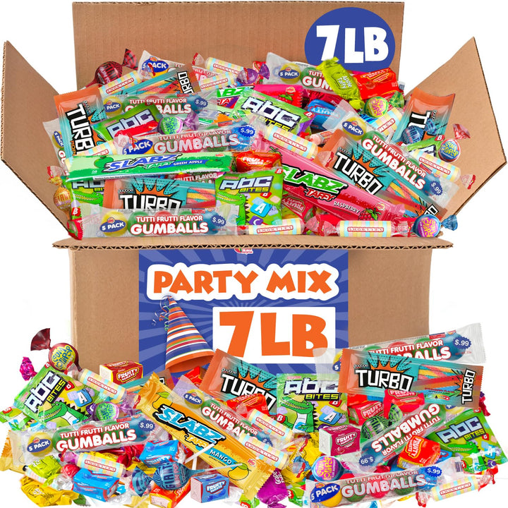 A Great Surprise Assorted Candy Mix - 7 Pound BOX - Individually Wrapped Candies - Pinata Candy Mix