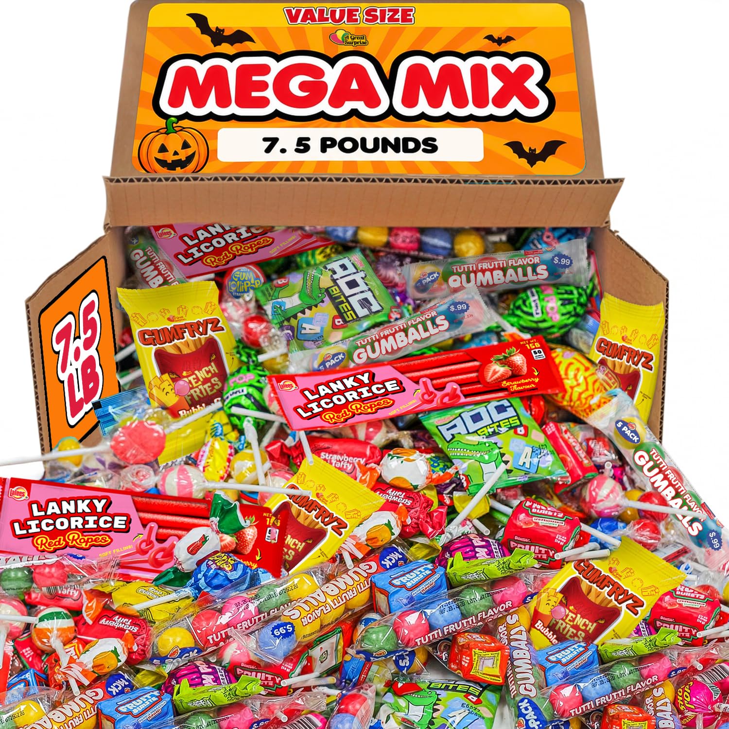 Bulk Candy Assortment, 7.5 lb Individually Wrapped Variety Pack