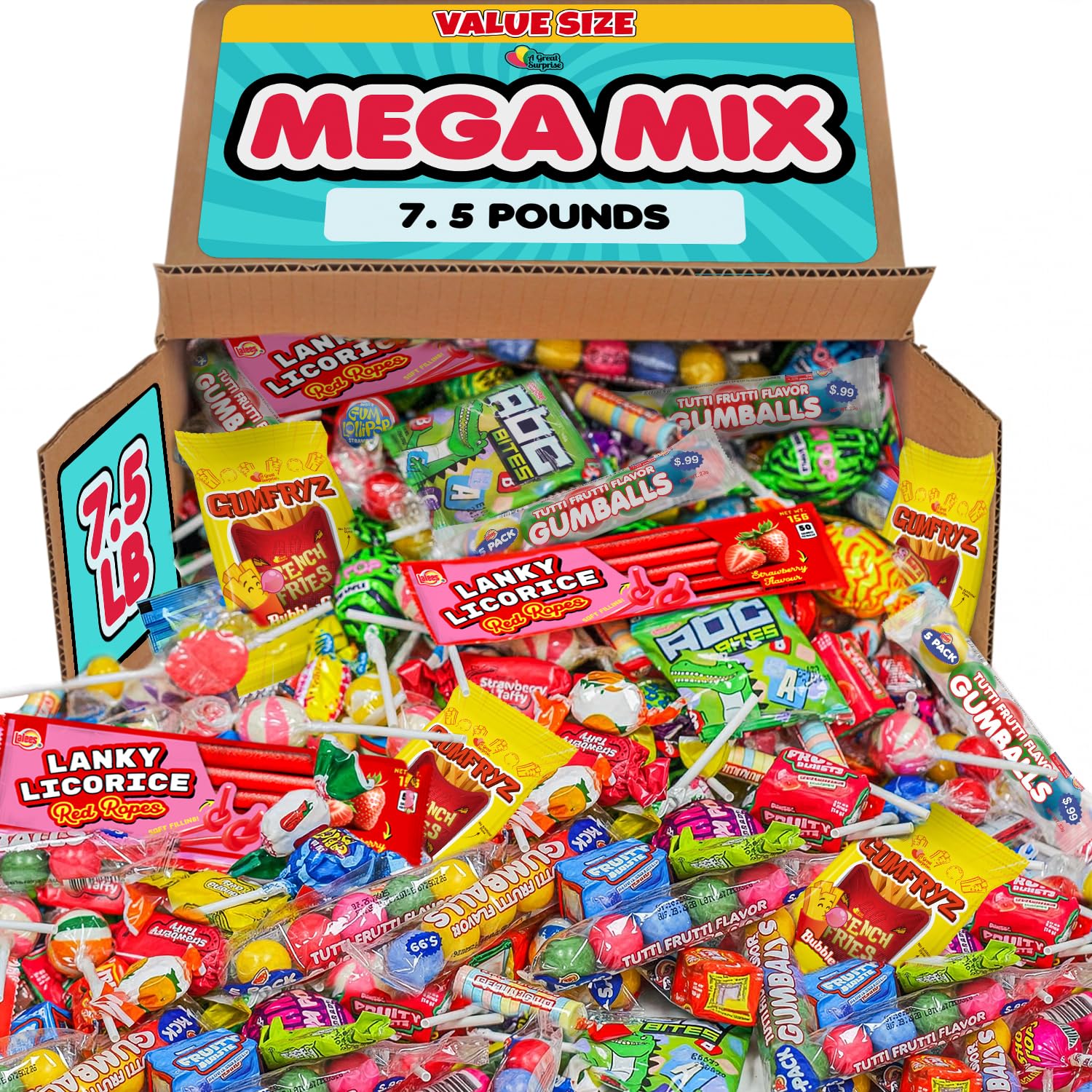 Bulk Candy Assortment - 7.5 Pounds - Candy Variety Pack - Candies
