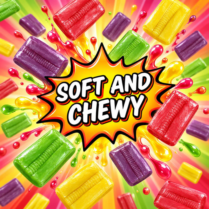 Classic Taffy Candy 5 lb, 280 Wrapped Chewy Fruity Pieces
