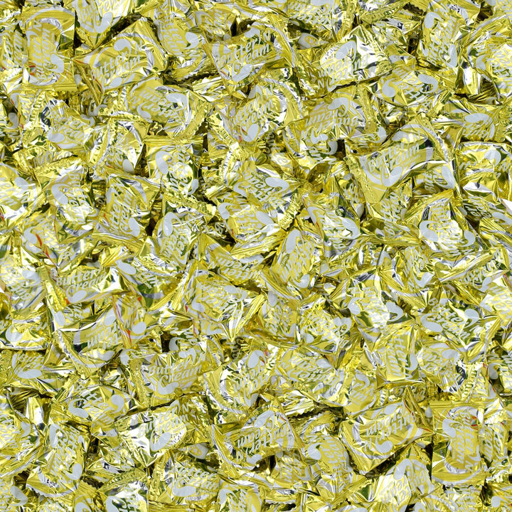 Gold Candy Bulk - 5 LB - Butter N' Creme Candies - Gold Wedding Favor Candies - Smooth Rich Toffees Hard Candy - Foil Individually Wrapped Vintage Hard Candy