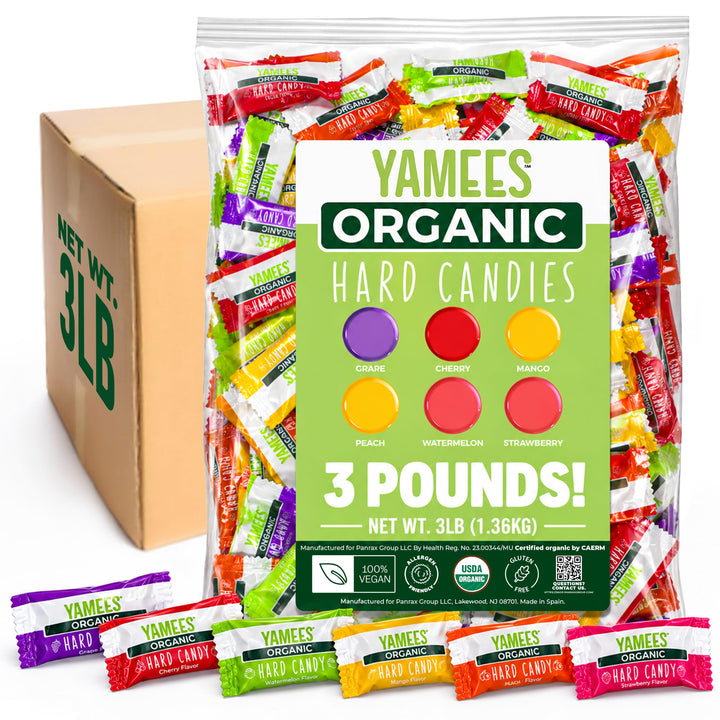 YAMEES Organic Hard Candy 3 lb Bulk Hard Candy Assortment