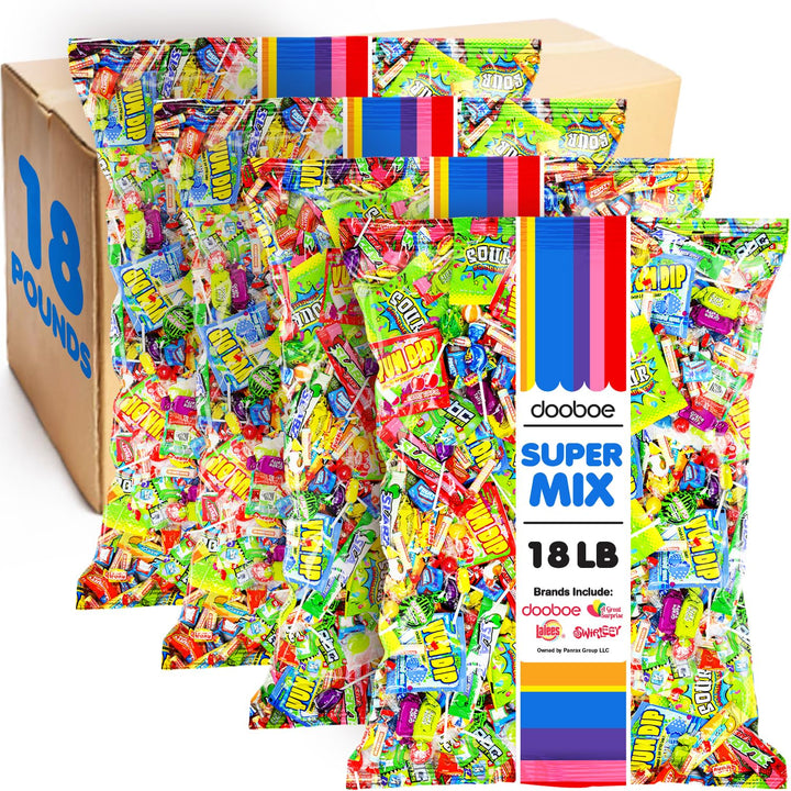 Dooboe Huge Candy Assortment - 18 Pounds - Big Bulk Candy - Candies Variety Pack for Schools, Offices, Holidays