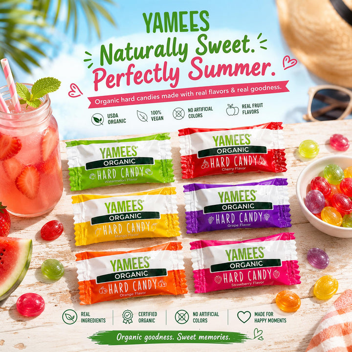 YAMEES Organic Hard Candy 3 lb Bulk Hard Candy Assortment