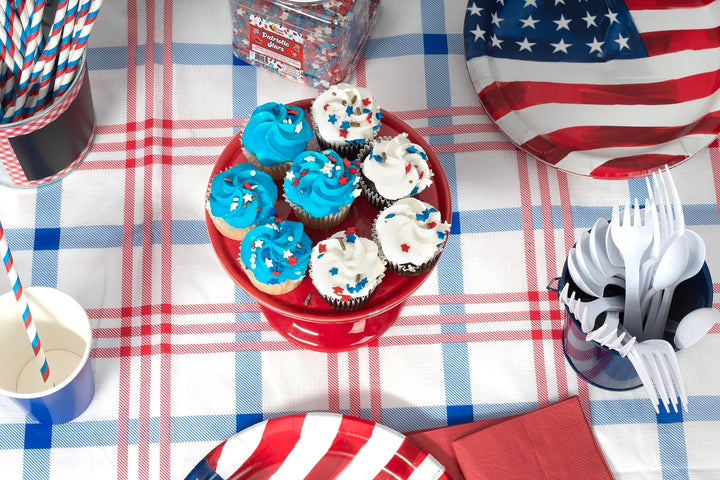 Patriotic Star Sprinkles, 1.1 lb Red White Blue Confetti Topping